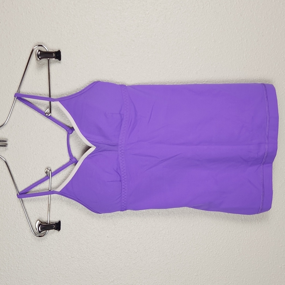 Lululemon Live Lightly Tank Power Purple / White Size 2